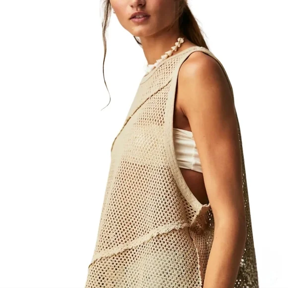 NWT FP We The Free Shore Side Muscle Top ~ Dunes ~ Smalp - Picture 4 of 4